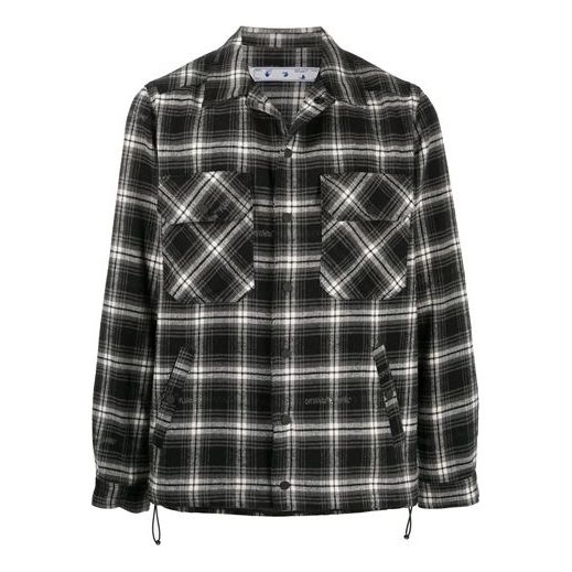 Off-White FW20 Stencil Arrow Checked Shirt Jacket OMEM001E20FAB0011010