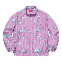 Supreme SS19 Floral Silk Track Jacket Flowers Unisex Purple SUP-SS19-10343