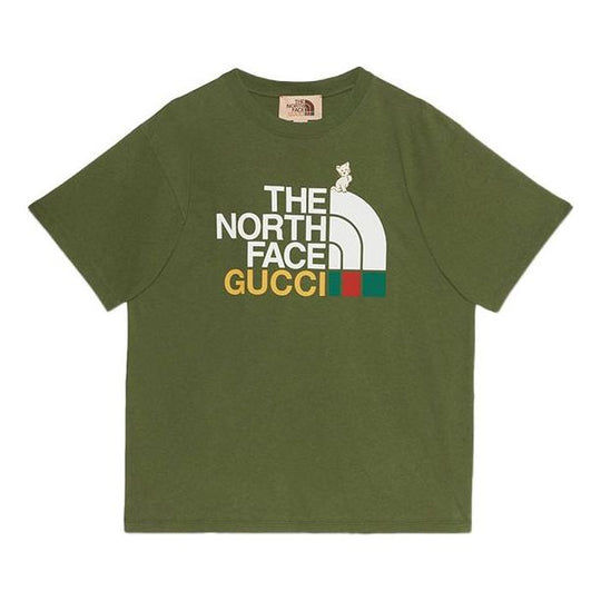 Gucci x THE NORTH FACE FW21 LogoT 'Dark Green' 616036-XJDRD-3450