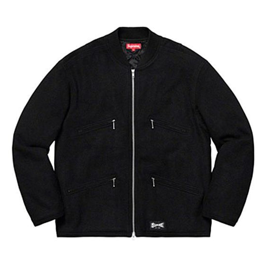Supreme SS19 Zip Car Jacket Black Zipper Unisex SUP-SS19-354