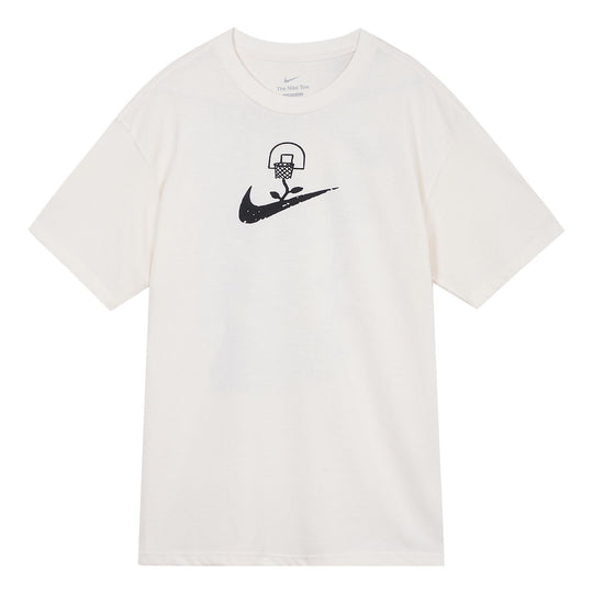 Men's Nike Logo Printing Pattern Pullover Casual Short Sleeve White T-Shirt DX3328-905