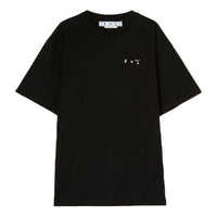 Men's Off-White SS22 Back Caravaggio Short Sleeve Loose Fit Black T-Shirt OMAA038C99JER0061001