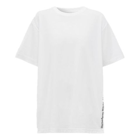 Burberry Alphabet Printing Cotton Loose Short Sleeve White 80372921