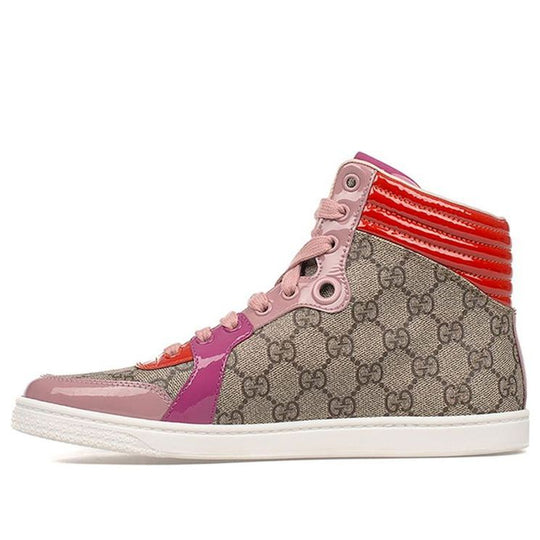 (WMNS) Gucci GG Supreme High Top 'Beige Carmine Rose New Rosette' 404937-KLQW0-9861