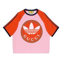 Adidas X Gucci Cotton Jersey T-shirt 'Pink' 722927-XJE1E-5454