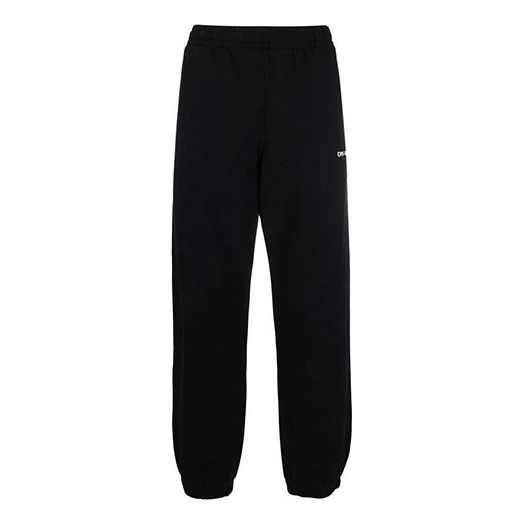 Men's Off-White FW21 Caravaggio Painting Bundle Feet Sports Pants/Trousers/Joggers Black OMCH029C99FLE0041001