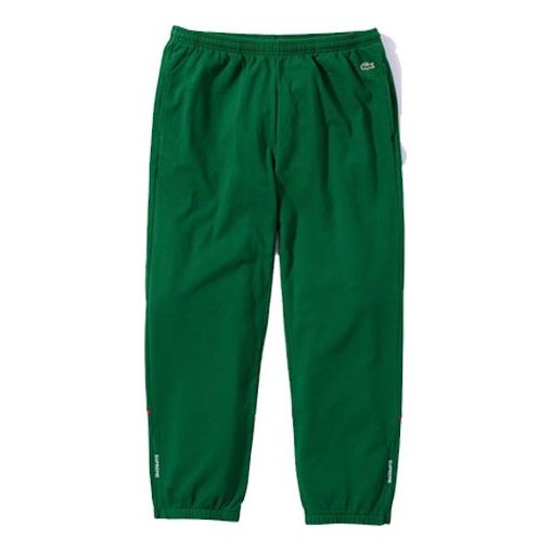Supreme FW19 Week 5 x LACOSTE Pique Pant Crossover Retro Long Pants Unisex Green SUP-FW19-557