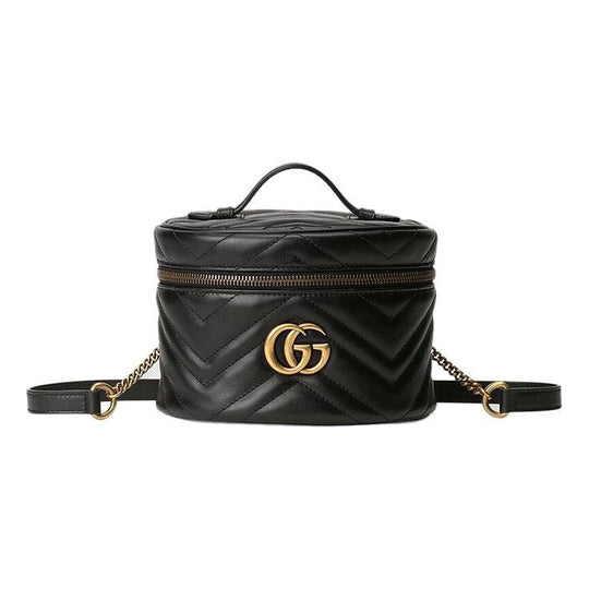 (WMNS) Gucci GG Marmont Series Backpackmini Black 598594-DTDCT-1000