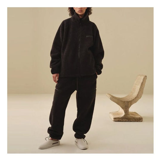 Fear of God Essentials SS22 Polar Fleece Full Zip Jacket 'Iron' FOG-SS22-560