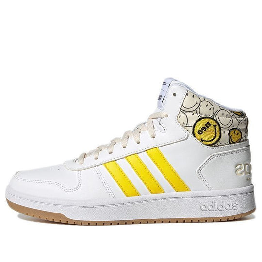(WMNS) adidas Hoops 2.0 Mid Shoes 'White Solar Yellow' GY7617