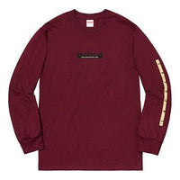 Supreme FW18 1994 LS Tee Burgundy Logo Tee SUP-FW18-058