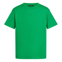 LOUIS VUITTON FW21 Logo Crew Neck Cotton Short Sleeves Street Style Men's Green 1A96WY