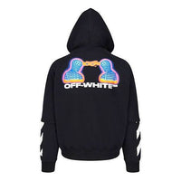 Men's Off-White Character Printing Black OMBB051E19E300061088