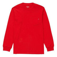 Supreme FW18 L/S Pocket Tee Red Long Sleeves Unisex SUP-FW18-818