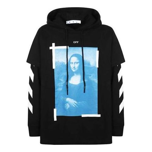 Men's Off-White SS21 Mona Lisa Printing Black OMBB051R21FLE0011001