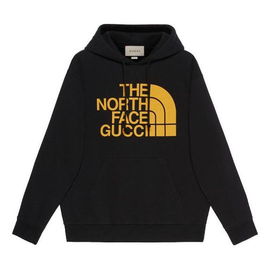 Gucci x THE NORTH FACE Crossover Printing Hooded Pullover Long Sleeves Black 651724-XJDCM-1131