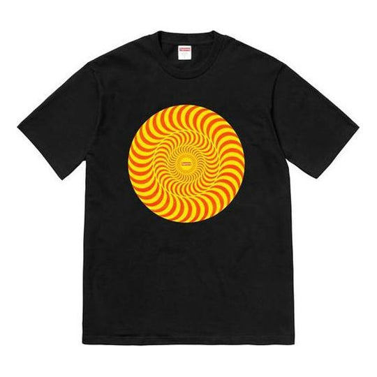 Supreme SS18 Spitfire Classic Swirl Black Tee SUP-SS18-449