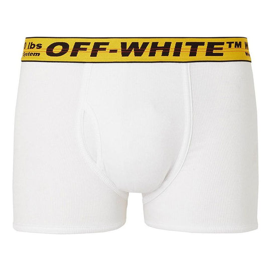 Off-White SS21 Lndustrial Logo Webbing Pants Slim Fit Version 1 White OMUA003S21FAB0010118