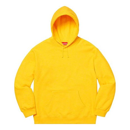 Supreme FW19 Week 12 Rhinestone Script Hooded Sweatshirt Yellow SUP-FW19-1012