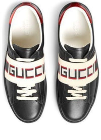 Gucci Ace Stripe Leather 'Black' 523469-0FIV0-1076