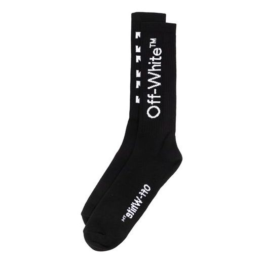 Off-White Arrows Mid Length Sock 'Black' OMRA001F21KNI0041001