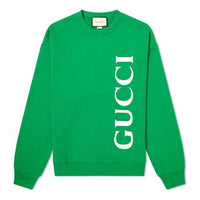 Gucci Logo Cotton Round Collar Male Green 599345-XJB1C-3189