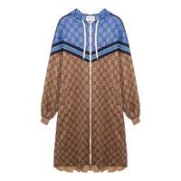 (WMNS) Gucci Technical Jersey GG Long Jacket 'Blue Camel' 550604-XJADG-2144