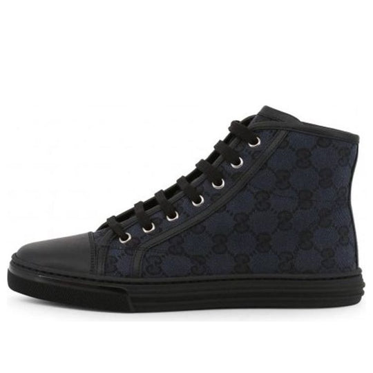 (WMNS) Gucci Monogram Canvas High Top 'Black' 426186-KQWM0-1948