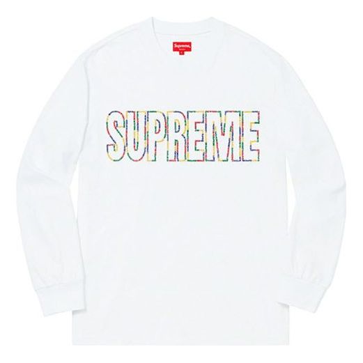 Supreme SS19 International LS Tee White Logo Tee SUP-SS19-819