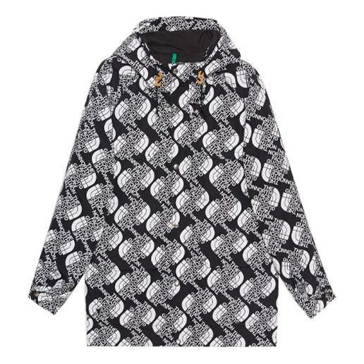 Men's Gucci x THE NORTH FACE Crossover Logo Pattern Nylon Mountaineering Hooded Jacket Black 648870-XAAB5-1040