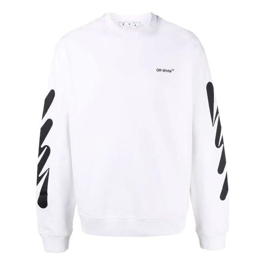 Men's Off-White Logo Printing Round Neck White OMBA057S22FLE0030110