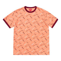 Supreme FW18 Scatter Ringer Peach Logo Tee SUP-FW18-104