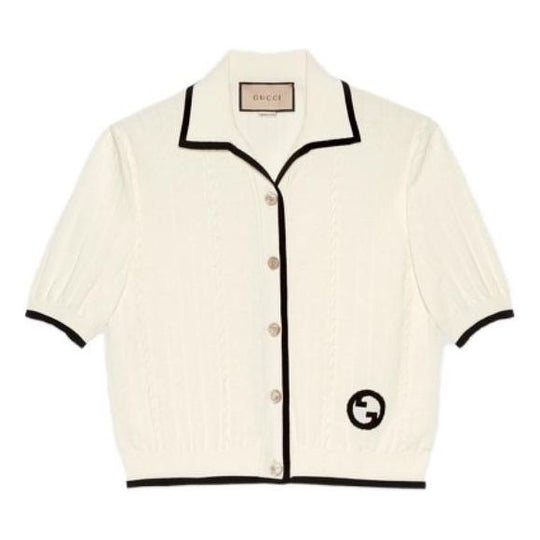 (WMNS) Gucci Cotton cardigan with Interlocking G 'Ivory' 748870-XKDGJ-9207