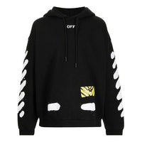 Men's Off-White Splash Ink Graffiti Stripe Black OMBB009G20FLE0021001