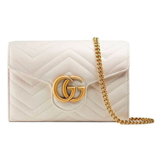 (WMNS) Gucci Marmont Series Single Shoulder Bag mini White 474575-DTD1T-9022