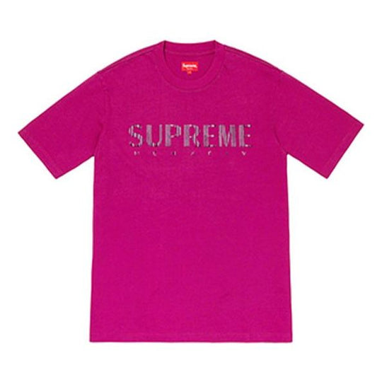 Supreme SS19 Gradient Logo Tee Mangenta Logo Tee SUP-SS19-743