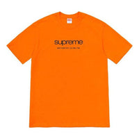 Supreme SS20 Week 1 Shop Tee Classic Logo Short Sleeve Unisex Orange SUP-SS20-264