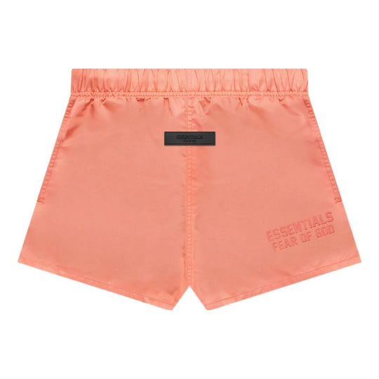 Fear of God Essentials FW22 Nylon Running Shorts Coral FOG-SS22-589