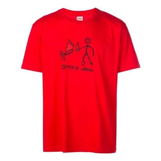 Supreme Spitfire wheels T-Shirt 'Red' SU4957