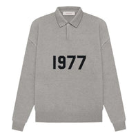 Fear of God Essentials SS22 Knit Ls Polo 1977 Dark Oatmeal FOG-SS22-058