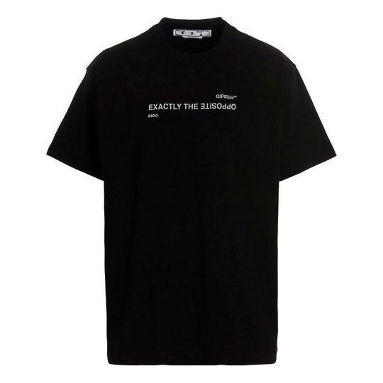 Off-White Balck And White Cotton Signature Tee OMAA038S23JER0041032