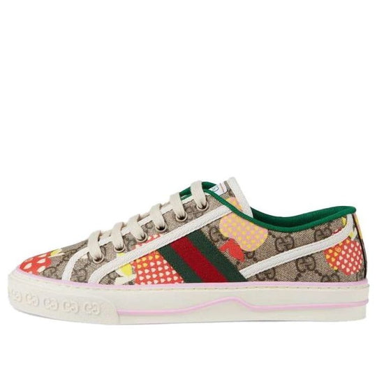 (WMNS) GUCCI Les Pommes Tennis 1977 'Beige ebony apple print' 664212-22K10-8960