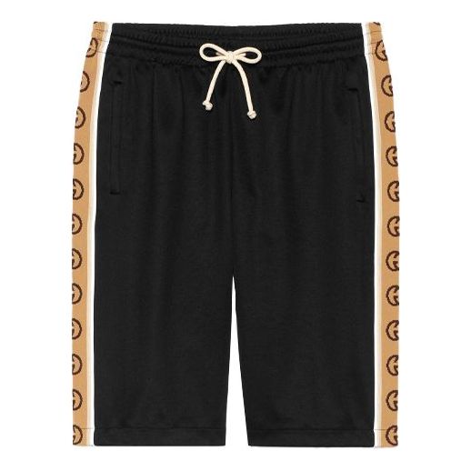 Gucci SS20 Technical Jersey Shorts G-Knitted Drawstring Shorts For Men Black 604150-XJBZ8-1082