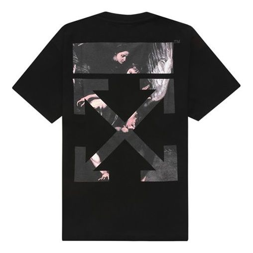 Off-White Caravaggio Arrow T-Shirt 'Black' OMAA038S201850041088