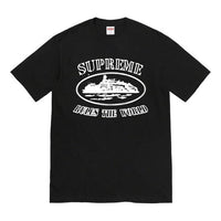 Supreme x Corteiz FW23 Rules The World Tee 'Black' SUP-FW23-262