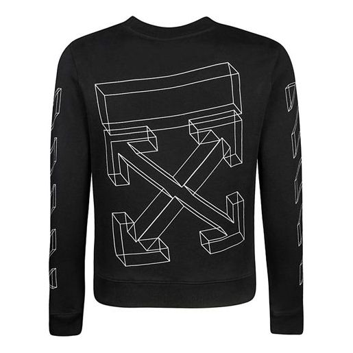 Off-White C O Virgil Abloh 3D Diag Lines Sweater 'Black White' OMBA025E181920021001