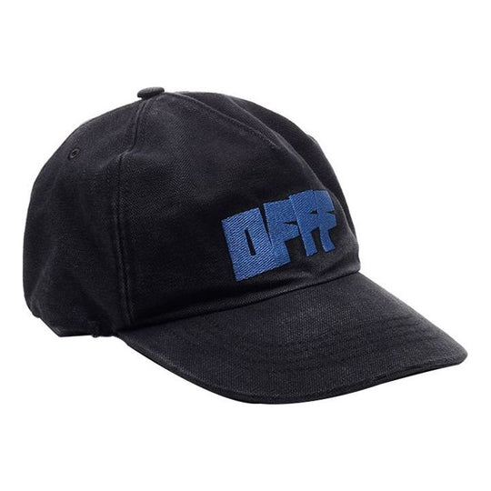 Off-White Logo Embroidery Baseball Cap Black OMLB022R21FAB0011040