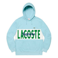 Supreme FW19 Week 5 x LACOSTE Logo Panel Hooded Sweatshirt Logo SUP-FW19-514