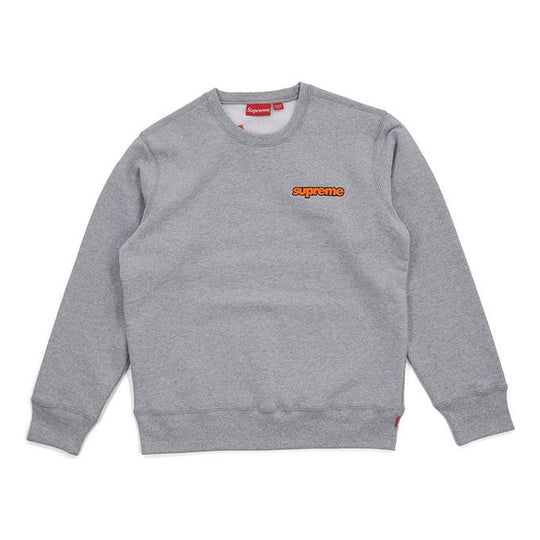 Supreme FW18 Connect Crewneck Sweatshirt Heather Grey SUP-FW18-421