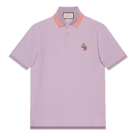 Gucci Cat Patch Polo Shirt 'Purple' 636403-XJCXW-5405